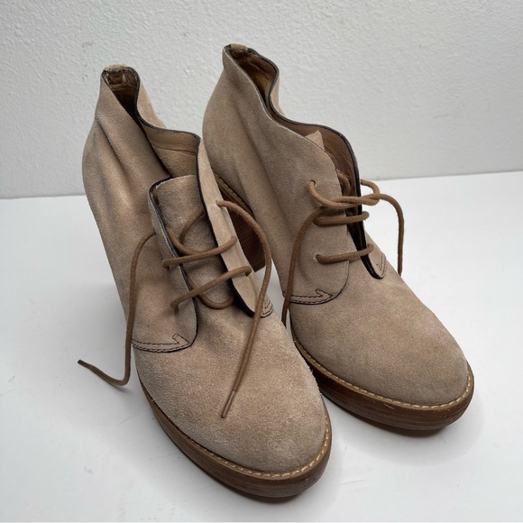 COLE HAAN Stephanie Chukka Suede Platform Oxford Heel Boot Nike Air Sz 6 - Picture 15 of 15
